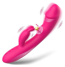 Load image into Gallery viewer, Rabbit slap vibrator double shock massage stick female vibrator plug-in outdoor controllable adult sensual toy female pleasure tool female/female yoga exercise pleasure toy 10-frequency sucking/10-fre
