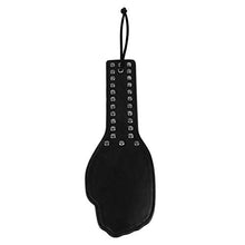 Load image into Gallery viewer, HEALLILY Adults Flirting Paddle Bat Leather Palm Shaped Restraint Toy Flirting Slapper Role-Play Supplies for Couples Adults Lover (Black)
