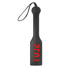 Load image into Gallery viewer, VENESUN Slut Spanking Paddle, 12.6inch Faux Leather Paddles for Adults BDSM Play, Black
