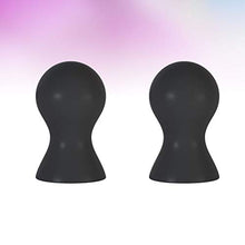 Load image into Gallery viewer, 1 Pair Black Mini Sucker Silicone Vacuum Vibrating Breast Suction Cup Body Massager Flirting Toy for Women- Size S Decor for Banquet Celebration Favors
