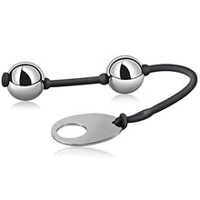 Load image into Gallery viewer, Anal Beads Anal Butt Plug with Stainless Steel Balls and Safe O Pull Ring Silicone Strap Anal Chain Anal Plug for Men Women G Spot Prostate Massager Anal Trainer Pleasure Balls Anal Sex Toy
