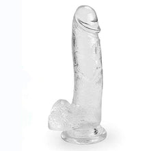 Load image into Gallery viewer, Untitled 7 Inch Realistic Ultra-Soft Dildo for Beginners with Flared Suction Cup Base for Hands-Free Play, Flexible Dildo with Curved Shaft and Balls for Vaginal G-spot and Anal Prostate Play (Clear)
