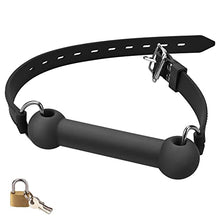 Load image into Gallery viewer, Lockable Dog Bone Mouth Gag BDSM Bondage Adult Sex Toy with Silicone Bar Fetish Restraint Slave SM Game Sexy Gag Adult Toy for Women Men Couples Lover Adult Games with Padlock
