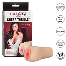 Load image into Gallery viewer, CalExotics Cheap Thrills The Harlot - Travel Sized Male Masturbator - Silicone Masturbation Sleeve - 4.75-Inch Adult Male Sex Toy - Ivory
