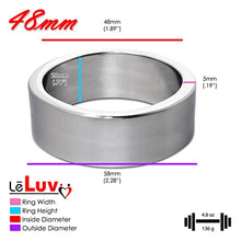 Load image into Gallery viewer, Eyro 5mm Width Stainless Cock Ring with (48mm) 1.89&quot; Inside Diameter by 20mm Height
