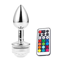 Load image into Gallery viewer, 1 Set Anal Butt Plug Vibrator Remote Control Anal Plug Vibrating Anal Trainer SM Slave Anal Toys-Silver S
