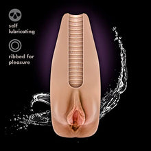 Load image into Gallery viewer, Blush M Elite - Soft and Wet Renata - 7&quot; Self Lubricating Ribbed Masturbator - Single Speed Vibrating Bullet Included - Open Ended for Easy Cleaning - Incredibly Realistic Look &amp; Feel Sex Toy for Him
