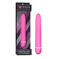 Blush Rose Luxuriate - 7 Inch Slim Classic Personal Massage Wand - Smooth Satiny Feel Multi-Speed Vibrator - IPX7 Waterproof Quiet Strong - Sex Toy For Women She Her - Pink