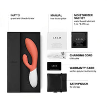 Load image into Gallery viewer, LELO Bundle: INA 3 G Spot and Clitoral Vibrator Coral + Flickering Touch Massage Candle Scent + Free 5 fl. oz LELO Personal Moisturizer
