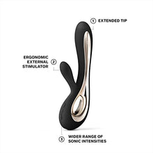 Load image into Gallery viewer, LELO SORAYA 2 Rabbit Vibrator for Women Rabbit Sex Toy Massager for Clitoral and G Spot Pleasure, Waterproof &amp; Wireless Toys for Her Adult Pleasure, Black
