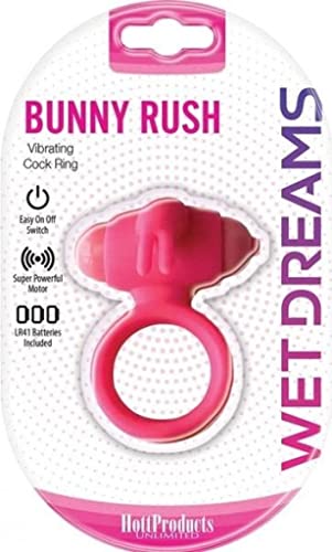 Hott Products Unlimited 69999: Wet Dreams Bunny Rush Cock Ring W/Rabbit Ears