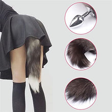 Load image into Gallery viewer, LSCZSLYH Fox Tail Anal Plug Butt Plug Metal Adult Anal Sex for Woman Couples Men Adults Games Sex (Color : Blcak Rabbit Tail)

