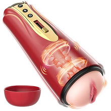 Load image into Gallery viewer, Automatic Male Masturbator,Male Masturbators Cup Sex Toys with 7 Vibrating and 4 Licking Modes,Electric Pocket Pussy 3D Textured Stroker Adult Sex Toy for Men
