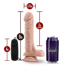 Load image into Gallery viewer, Blush Dr. Skin - 9.5 Inch Lifelike Realistic Remote Control Vibrating Dildo - 1.75in Thick - Strap On Compatible Suction Cup for Hands Free Play - Multi-Speed Vibrator Sex Toy for Women Men - Beige
