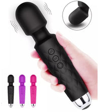 Load image into Gallery viewer, Pink 20 Patterns Mini Wand Massager USB Rechargeable Silicone AV Vibrator Pleasure Woman Stimulation Toys 2023
