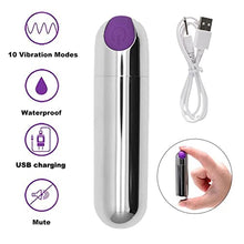 Load image into Gallery viewer, Mini Vibrator Clitoris Stimulating Strong Vibrator for Travel USB Rechargeable Portable Waterproof Vibrating Wand Woman Sex Toy
