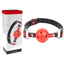 Load image into Gallery viewer, LANWAN Horse Riding Whip Faux Leather Flogger Men Women Toys (Red Ball Gag)
