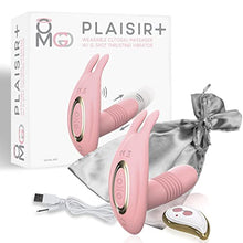 Load image into Gallery viewer, OMG Plaiser+ Rechargeable Silicone Remote Controlled Clitoral Massager with G-Spot Vibrating Thruster - Pink
