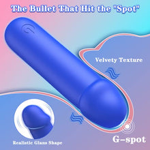 Load image into Gallery viewer, Mini Bullet Vibrator for Women: Small G-spot Clit Vibrator with 10 Powerful Vibrating Modes, Pocket Vibrating Waterproof Full Silicone Finger Vibrator for Nipple, Rechargeable Adult Sex Toy for Women
