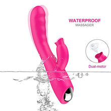 Load image into Gallery viewer, Vibrating Vibrator Clitoralis Stimulator for Women Pleasure Soft Dual Motor Cordless Rabbit Sucker Silent Sucking Waterproof Thrusting Toy Rose G spot Toys Swing Adult Sex
