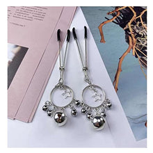 Load image into Gallery viewer, alievoke Nipple Clamps Bells Sexual Pleasure Nipple Clamps for Men Women Nipple Clips Adjustable Non Piercing Nipple Rings (1 pcs)
