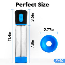 Load image into Gallery viewer, Penis Pump, Electric Penis Vacuum Pump - Automatic Vacuum Penis Enlargement Extend Pump with 3 Suction - Men Sex Toys - Pumps &amp; Enlargers, Penis Pump for Male Masturbation - Sex Toy Blue
