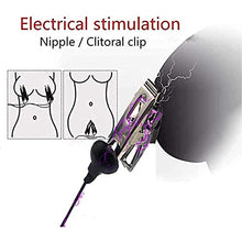 Load image into Gallery viewer, Electric Shock Nipple Clip, Adjustable Current Level Electric Nipple Clamps, Nipple Jewelry Non Piercing, Nipple Clamps, Suitable for Ladies Own Use and Flirting with Couples (a)
