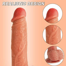 Load image into Gallery viewer, High-Frequency Thrusting Dildo Vibrator - 8.8&quot; Realistic Thrusting Dildo Thick Penis Dildo with Strong Suction Cup for G Spot Anal Prostate Massager, Remote Control Dildo with 9 Thrusting 9 Vibrating
