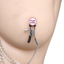 Load image into Gallery viewer, Nipple Clamps Set of 3, Nipple Clamps with Chain, Breast Massage Nipple Clamps, Nipple Rings Non Piercing, Nipple Jewelry for Own Use or Couple Flirting (Silver)
