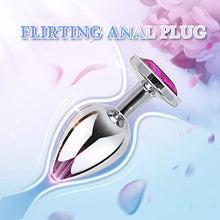 Load image into Gallery viewer, Anal Plug Adult Sex Toy,Jeweled Anal Toys Adult Sex Toys Games Butt Plug,Personal Anal Plug Sex Toy for Adult Women,Men and Couples,Rose Jeweled G Spot Anal Beads Anal Toy
