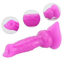 Load image into Gallery viewer, Romi Realistic Penis G-spot Dildo Artificial Wolf Cock Vaginal Stimulation Prostate Massage Butt Plug Anal Sex Toy for Women Men Couples Lovers (Purple)
