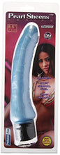 Load image into Gallery viewer, Golden Triangle Pearl Sheens Multi Speed Vibrator 8.5 Inch, Waterproof, Blue
