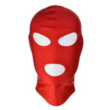 Load image into Gallery viewer, Stretch Cloth Full Head Hood Restraint Soft Head Couples SM Bondage Sexy Headgear Erotic Adult Products Sex Toys (Eye Mouth Opening red)
