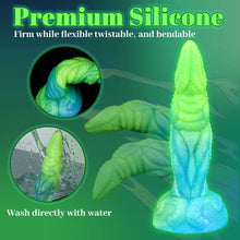 Load image into Gallery viewer, 8.1in Luminous Monster Realistic Dildo with Strong Suction Cup, Leyuto Basilisk Dragon Silicone Anal Dildos Flexible Cock with Curved Shaft Adult Sex Toy for Women &amp; Men G Spot &amp; Anal Play, Green
