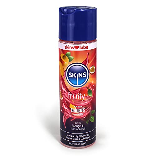 SKINS Mango & Passionfruit Flavoured Lube with ReAquav8 Technology  Water based lube with Mango & Passionfruit flavour - 4Oz