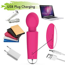 Load image into Gallery viewer, Quiet Rechargeable Magic Handheld Mini Personal 20 Various Speeds Wand Massager for Neck, Back, Shoulder, Body Easy to Carry Rose
