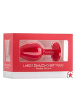 Load image into Gallery viewer, Shots Ouch! Large Diamond Butt Plug Red
