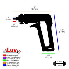 Load image into Gallery viewer, LeLuv Maxi Blue Men&#39;s Penis Pump Rubberized Vacuum Gauge Bundle with 4 Sizes of Constriction Rings 9 inch x 2.50 inch Cylinder
