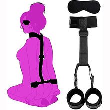 Load image into Gallery viewer, Sex Tie Downs for Adults Couples Blindfold Handcuff Restraint Kit Adjustable Sexy Straps Sex Gaming Neck to Wrist Couples Bed Restraints Sex Women Submissive Kit Kinky Bedroom Toys Women&#39;s Sweatshirt
