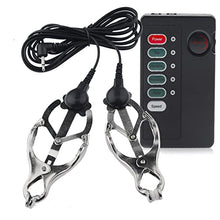 Load image into Gallery viewer, Electric Nipple Clamps, Nipple Clamps for Sex, Nipple Jewelry Non Piercing, Suitable for Ladies Own Use and Flirting with Couples (White)
