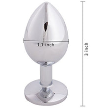 Load image into Gallery viewer, CCHW Pink Anal Plug Stainless Steel Jeweled Butt Plug Adult Sex Products Personal Massager (Small)
