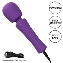 Load image into Gallery viewer, CalExotics Stella Liquid Silicone Wand Massager  Premium Rechargeable Flex Vibrator  Sex Toy for Women Purple
