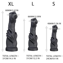 Load image into Gallery viewer, Realistic Hand Dildo with Strong Suction Cup Fist and Forearm Anal Plugs for Vaginal or Anal Fisting Big cilicone Huge Dildo for Men (Small) Black
