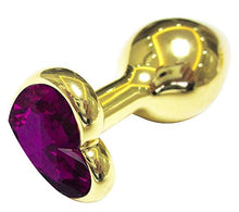 Load image into Gallery viewer, 3Pcs Set Luxury Metal Butt Toys Heart Shaped Anal Trainer Jewel Butt Plug Kit S&amp;M Adult Gay Anal Plugs Woman Men Sex Gifts Things for Beginners Couples Large/Medium/Small,Golden Purple
