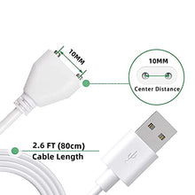 Load image into Gallery viewer, 2-pin 10mm/0.4in Magnetic Charger Electric Toothbrush Toy Smart Watch Magnetic Charger Magnetic USB DC Charger Cable Replacement Charging Cord for Adorime Massager (10mm, 2Pack)
