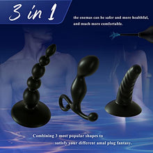 Load image into Gallery viewer, Anal Butt Plug Training Kit with Enema Bulb,Comfortable Long-Term Wear,Silicone Anal Plug Training Set Prostate Massager Sex Toys for Beginners Advanced Users
