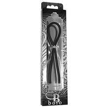 Load image into Gallery viewer, Bolo C-Ring Lasso Silver Crown Bead Silicone, Black, 1.3 Ounce
