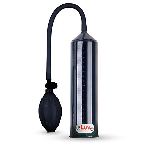 LeLuv Easyop 2.25 Inch by 9 Inch Cylinder Penis Pump Black Bgrip Ball Handle