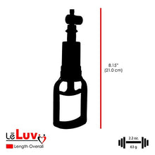 Load image into Gallery viewer, LeLuv Easyop 2.25 Inch by 9 Inch Cylinder Penis Pump Black Bgrip Ball Handle Clear Graduated Cylinder/Clear Collapse-Resistant Hose + Large Anus Donut [200004-005]
