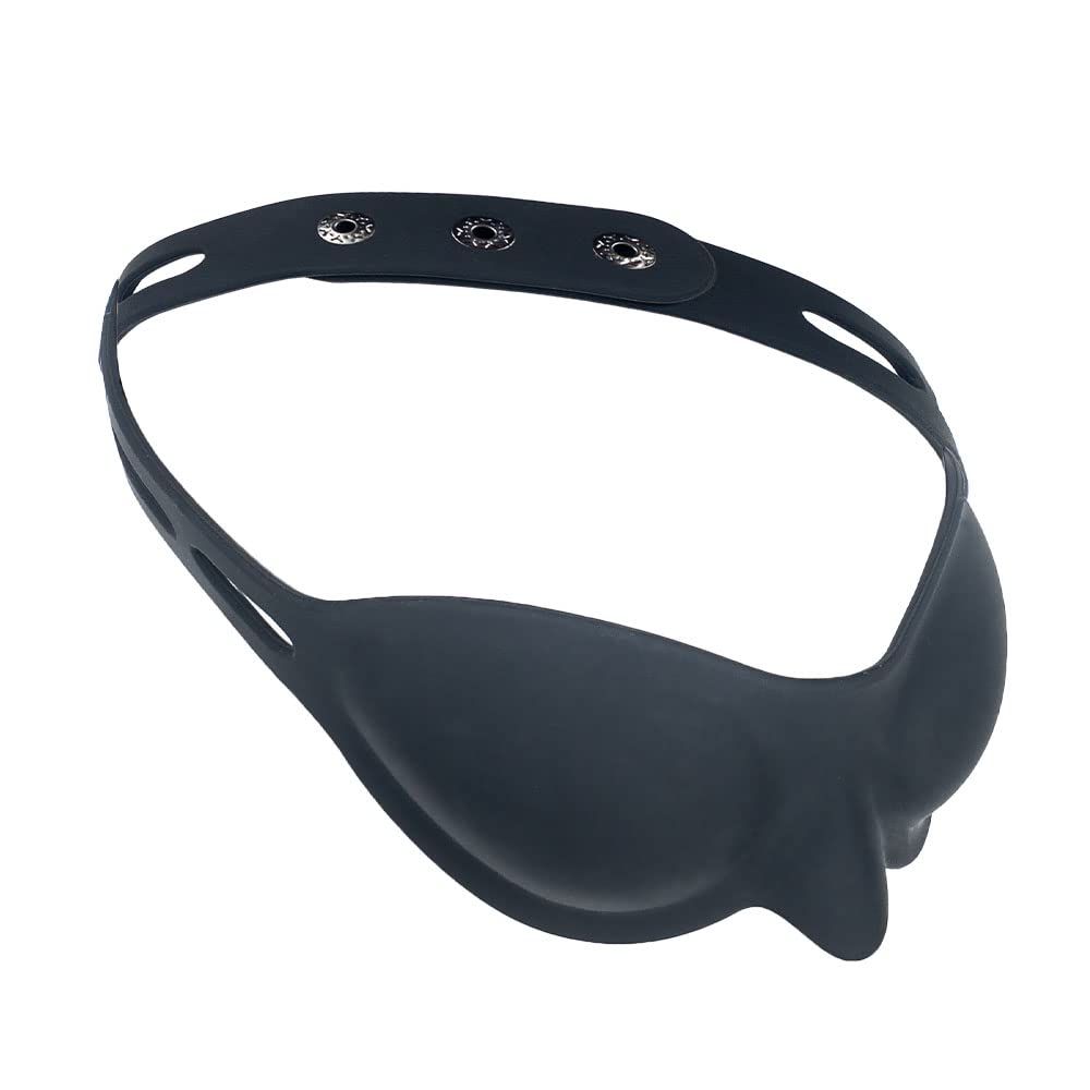 YWZAO Blindfold BDSM Silicone Adjustable Good Shading Effect S08 (Black)